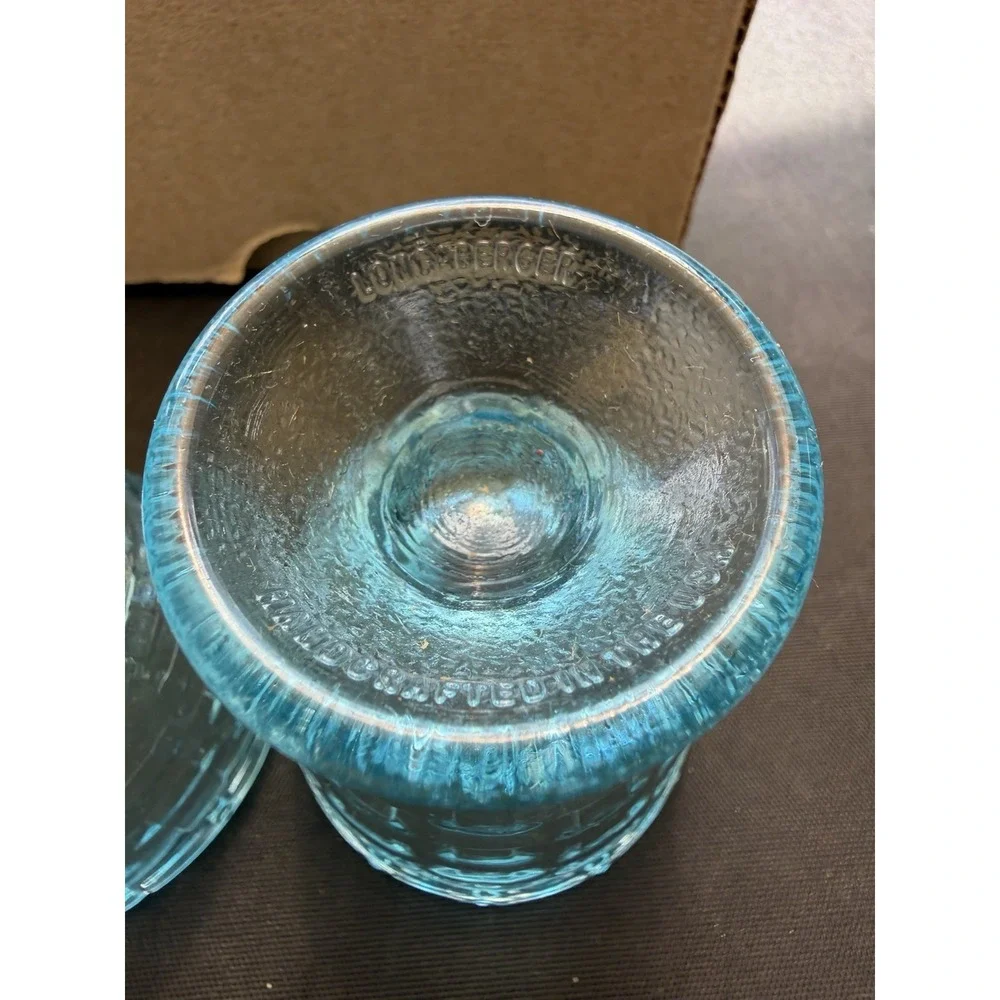 Longaberger Pottery SET OF TWO ROBINS EGG BLUE EGG CUPS